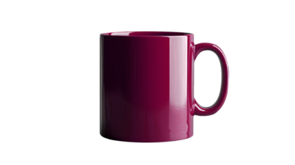 purple mug Isolated on a transparent background. This image can be used with PNG cutouts or path cutouts. This is to ensure that it blends seamlessly into the design.