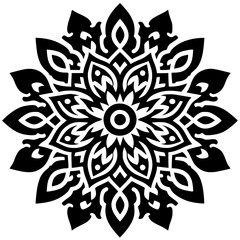 Beautiful mandala silhouette