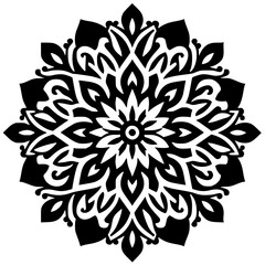 Beautiful mandala silhouette