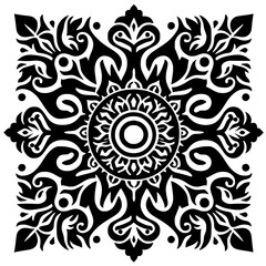 Beautiful mandala silhouette