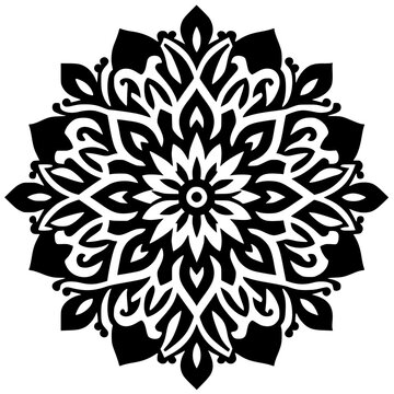 recommend clip art: Beautiful mandala silhouette