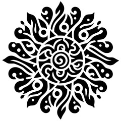 Abstract sun silhouette