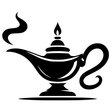 Silhouette of Aladdin's lamp