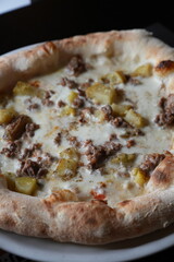 Italian pizza with potatoes 