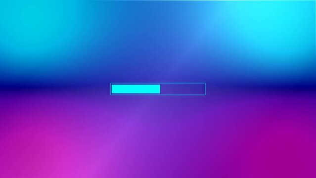 Gradient color loading bar animation