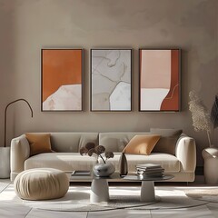 Elegant Minimalistic Color Blocks Infusing Corporate Chic into Abstract Art