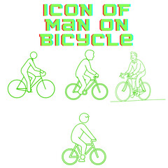 Icon Of Man On bicycle