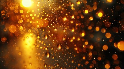 A detailed view of a window covered with rain droplets - obrazy, fototapety, plakaty