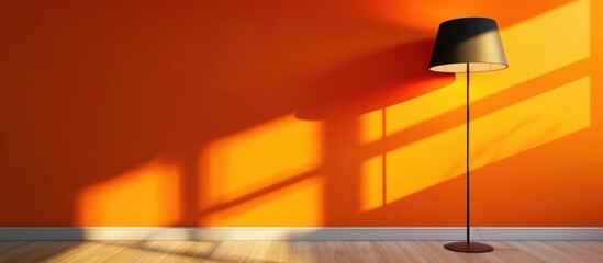 lamp and orange wall