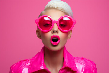 Pink Obsession: Bold Sunglasses and Background