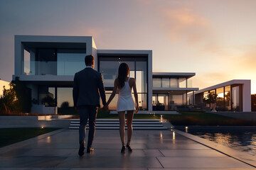 Contemplative Couple at Modern Home - 788480910