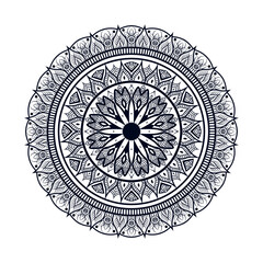 Black and white Ornamental round ornament mandala background
