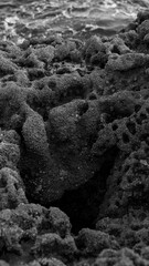 Hole in the rock by the sea