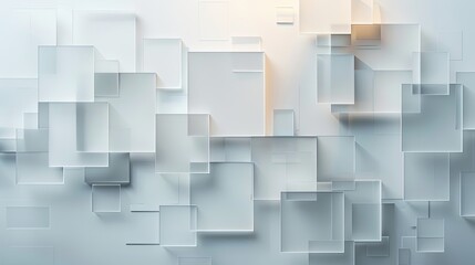 Layered transparent shapes, abstract digital artwork, Abstract Geometric