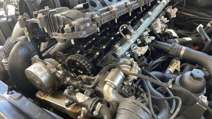 Diesel Engine Camshaft Detail