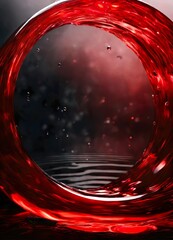 red wine splash in water