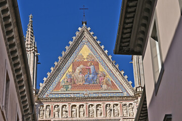 Orvieto, dettegli della facciata del Duomo di Orvieto, Terni - Umbria	