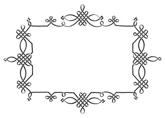 Filigree victorian frame border png