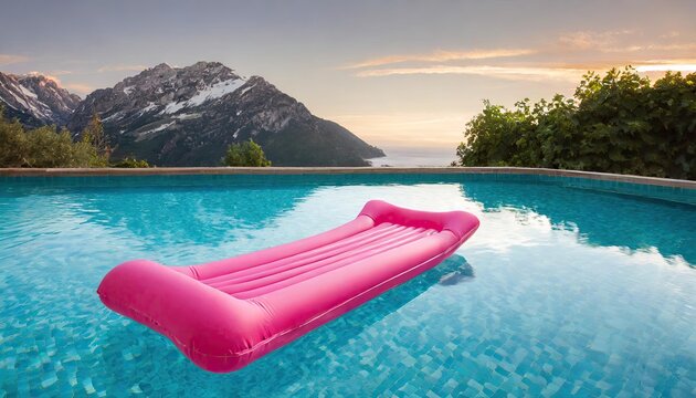 Pink Pool Mattress Ai Generated