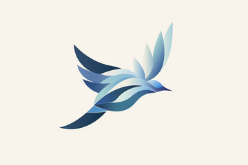 An HD capture showcasing a clean and minimalist logo, depicting an abstract bird in flight with bold vector lines, set against a white background, emanating professionalism.