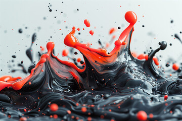 Close up splash ink shot white background - obrazy, fototapety, plakaty