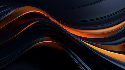 Blue and orange dark wave pattern, abstract modern art texture, color wallpaper background,...