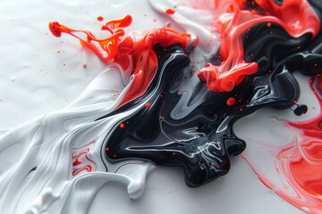 Close up splash ink shot white background - obrazy, fototapety, plakaty