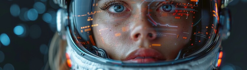 Virtual reality space academies, training the next generation of astronauts in digital realms - obrazy, fototapety, plakaty
