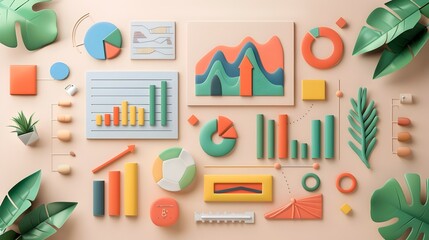 Handcrafted Clay Infographic: A Tactile Approach to Visualizing Statistics