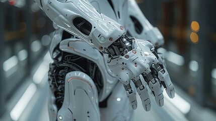 Advanced prosthetics clinic, cybernetic limbs, enhanced abilities, new mobility - obrazy, fototapety, plakaty