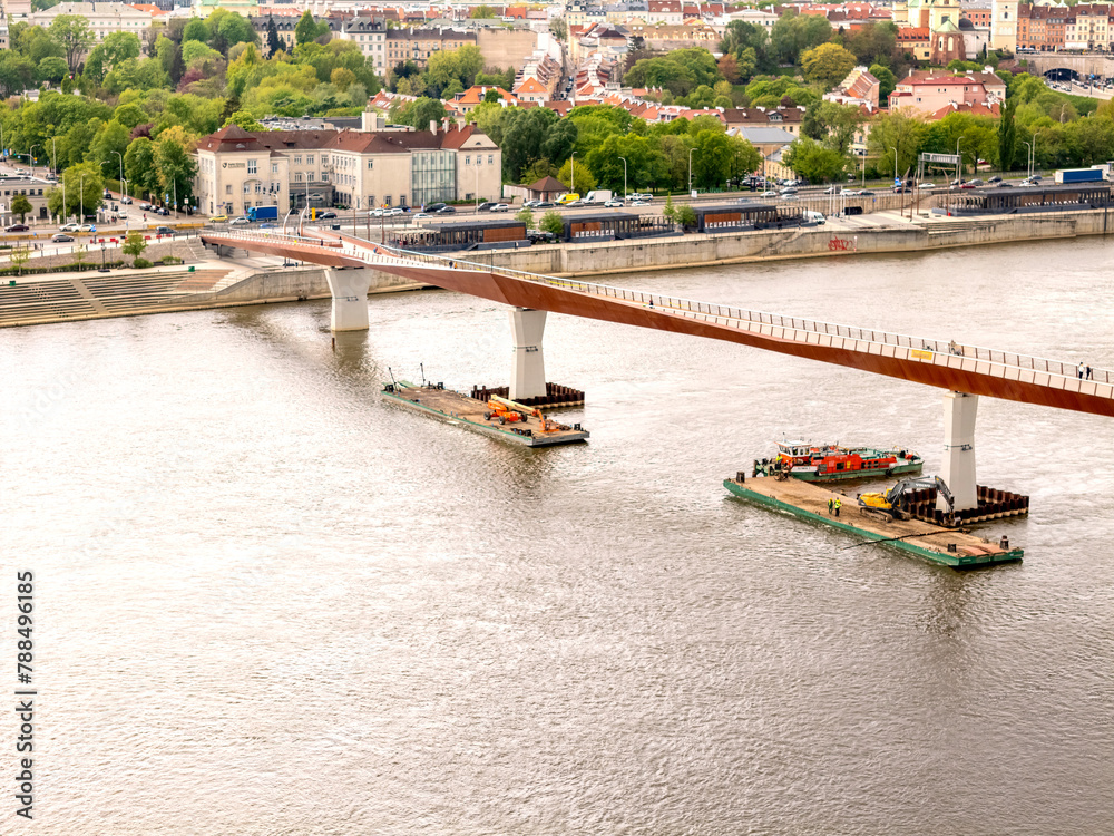 Wall mural Warszawa, panorama miasta z okolicy mostu Świętokrzyskiego