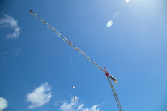Construction Crane and red structure