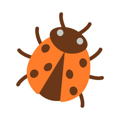 Ladybug. Insect. Vector illustration on a white background. 