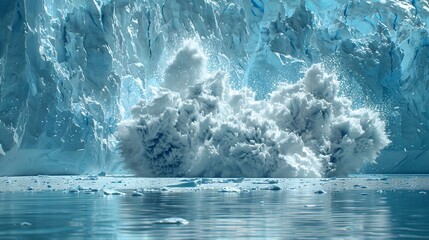 Iceberg breaking apart - obrazy, fototapety, plakaty
