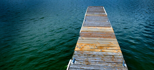 Old Wooden Dock by Water