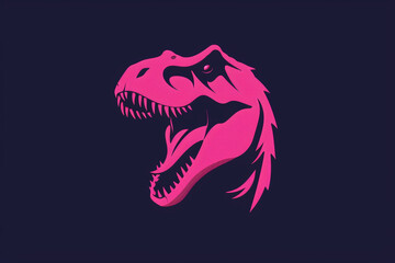 Lively hot pink Tyrannosaurus logo, invoking a spirit of vibrancy and playfulness.