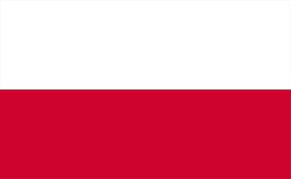 Polish flag flag vector illustration. The national flag of Poland.