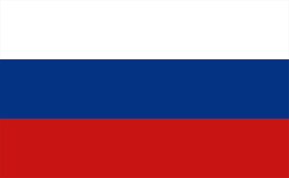 Russian flag vector illustration. The national flag of Russia.