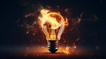 Digital illustration of light bulb