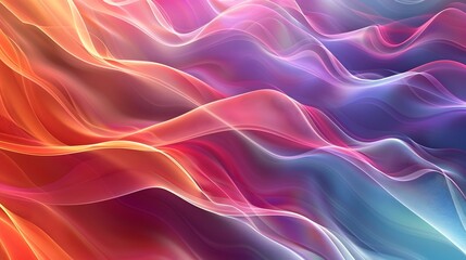 Fototapeta premium Vibrant 3D Abstract Waves in Smooth Hypnotic Transitions