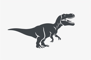 Subtle gray Tyrannosaurus icon, evoking a sense of understated strength.