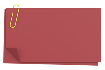 3D notepad. Sticky note. 3D illustration.