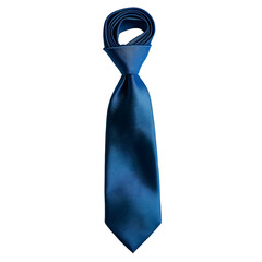 blue tie isolated on transparent background Generative Ai.