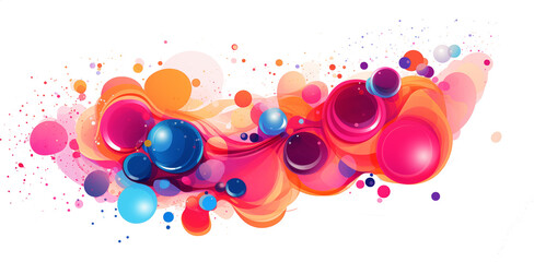 paint splashes background. Vibrant Color Splash Abstract isolated on transparent. the concepts of creativity and energy
