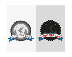 2 different bird vintage logo logos for your tag line 