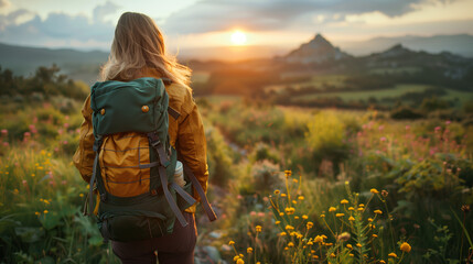 Hiking in nature or enjoying outdoor activities, someone highlights the physical and mental health benefits of spending time outdoors, encouraging viewers to connect with nature for wellbeing.