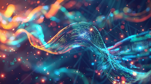 a creative digital network intertwined with elements of coding background