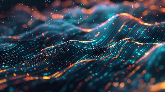 a creative digital network intertwined with elements of coding background