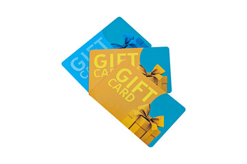 Smart gift card isolated on white background.