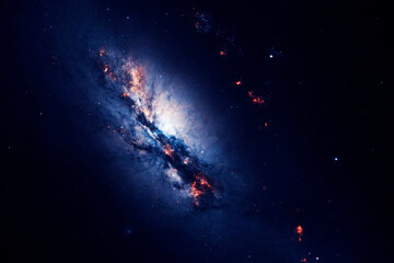 A distant galaxy in deep space. Elements of this image furnished by NASA